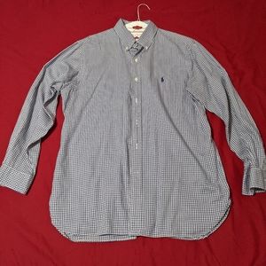 Ralph Lauren Men's gingham long sleeve button down dress shirt 16.5